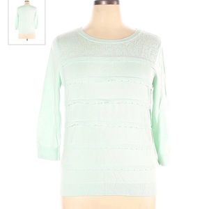 Elle Polished Pastels Glacier Green Sweater Small